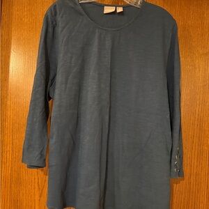 Chico's Blue Long Sleeve Tee